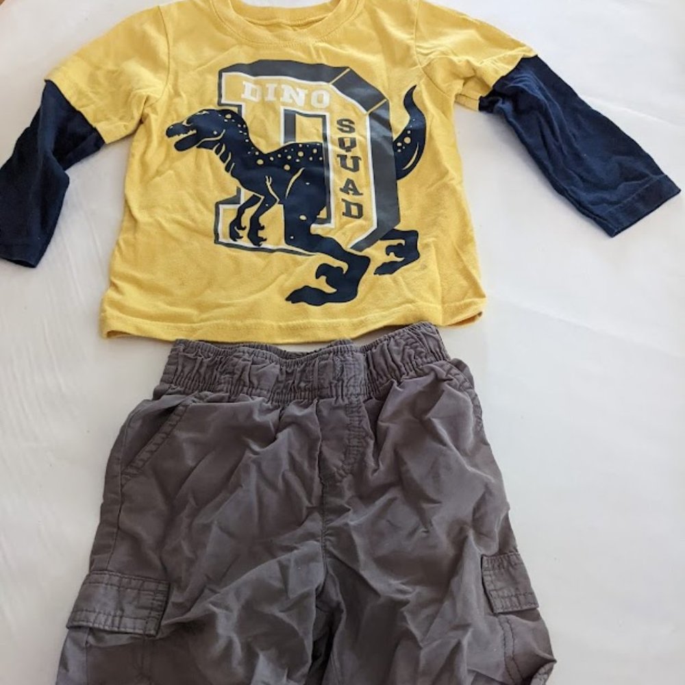 Garanimals dinosaur boy Shirt and shorts, 2T